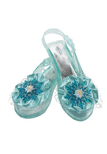 Blue glittery ballerinas for princess with bow Elsa