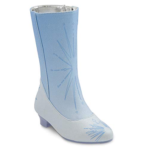 Blue glittery princess Elsa boots with small heels 