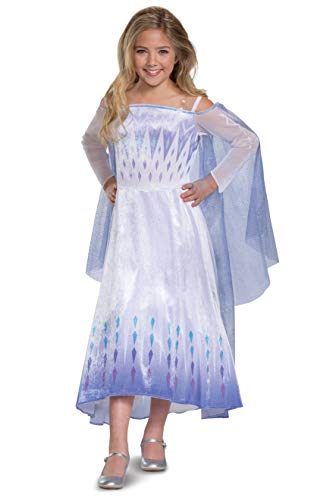 Disguise Disney Frozen 2 Elsa costume for girls, Deluxe dress and cape outfit