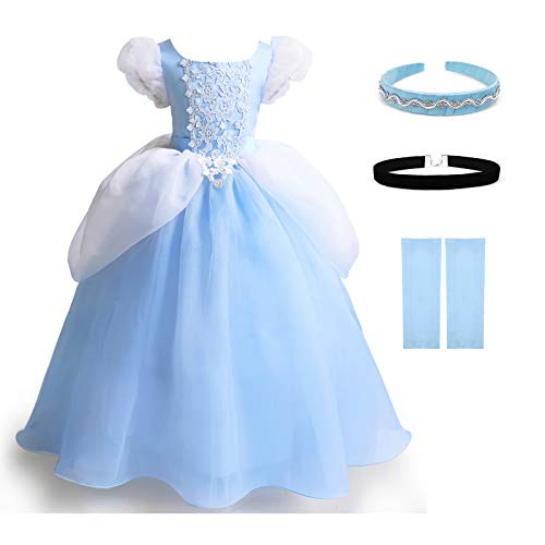 Blue princess dress Cinderella for 3 to 8 years