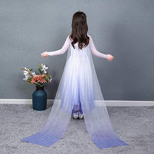 Princess Elsa Dress Up Costume Fancy Snow Queen 2