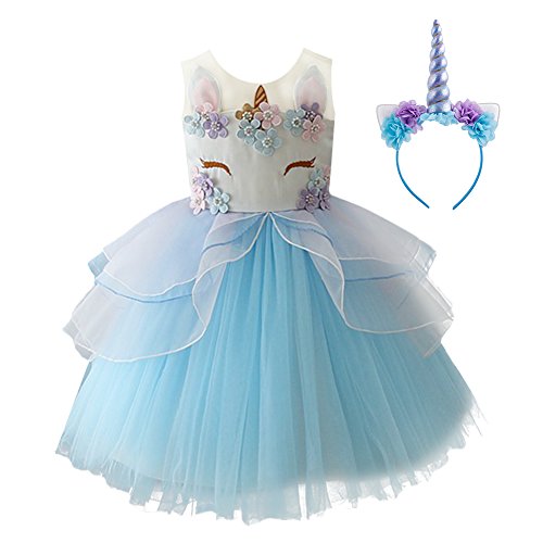 Blue unicorn princess dress cosplay