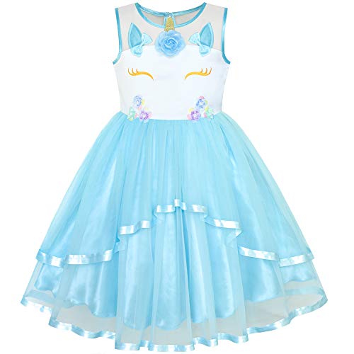 Blue unicorn princess tutu dress cosplay