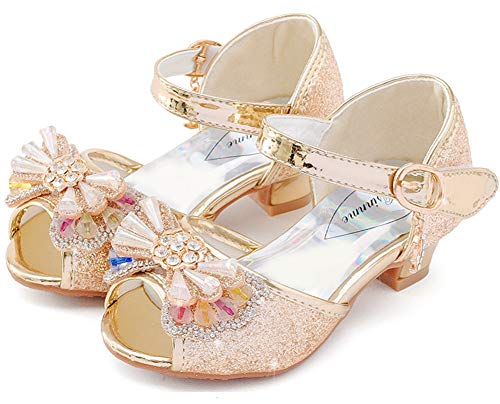 Cute sandals for girls with low heel perfect for ceremonies and weddings