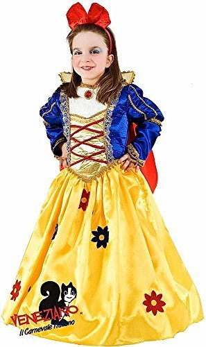 Original Snow White dress, Italian made dress for girl with original details