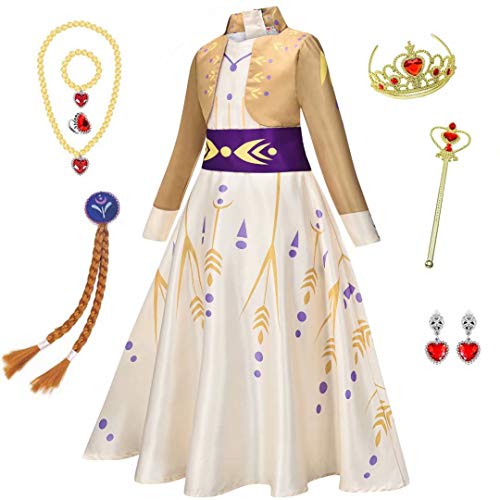  Disney Anna Frozen 2 girl Snow queen outfit 