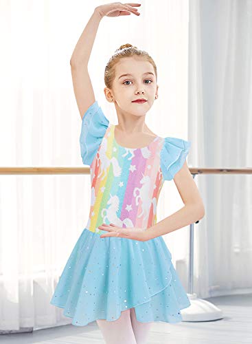 Girl's blue unicorn tutu dress