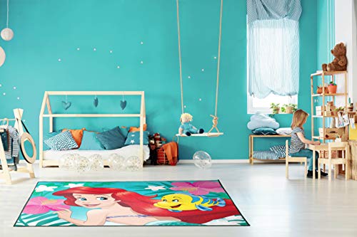 Large princess Ariel mermaid Disney carpet for a girly bedroom