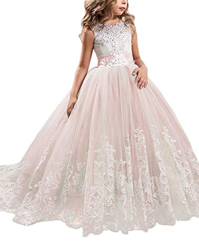 Lilac puffy princess dress with lace