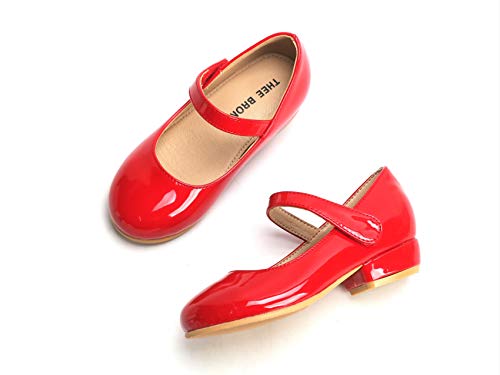 Little Girls Low Medium Heel Dress Flats Mary Jane Pump