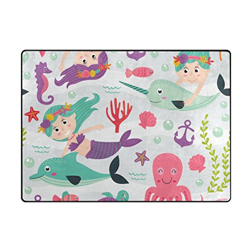 Mermaid carpet for a girly bedroom