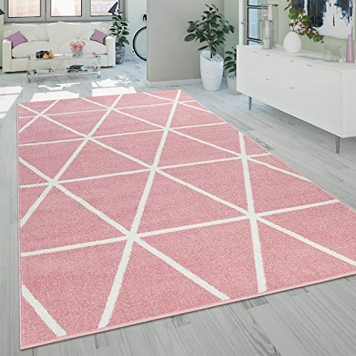 Modern pink carpet for a girl bedroom