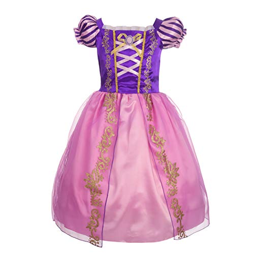 Pink and purple Rapunzel princess dress for girls