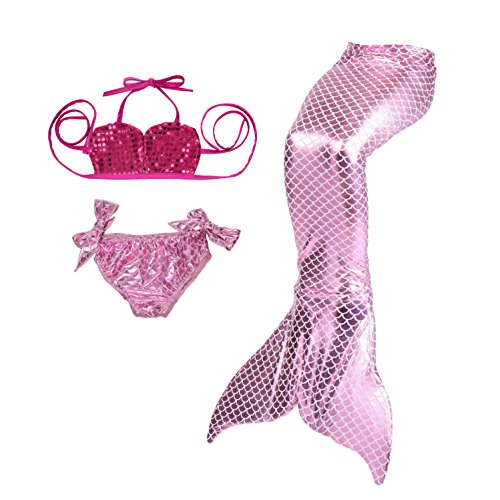 Pink bikini and mermaid tail set