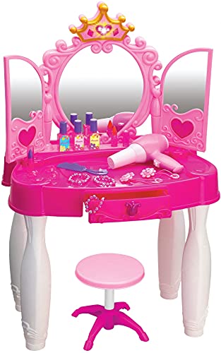 Makeup vanity table set with lights and sounds 