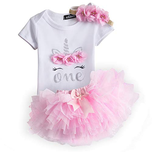 Pink unicorn baby bodysuit tutu