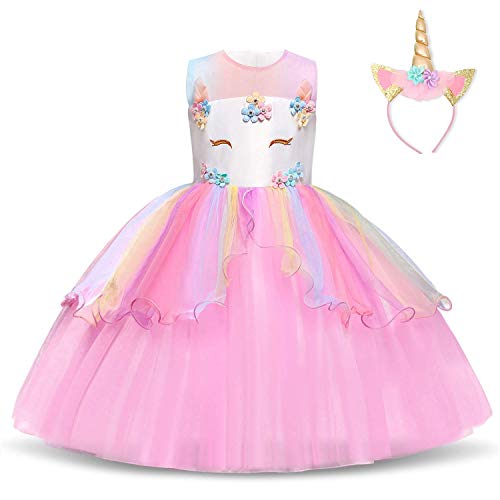 Pink unicorn tutu dress