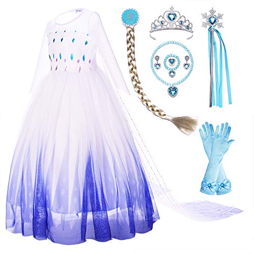 Elsa petticoat dress with puffy tutu for girl