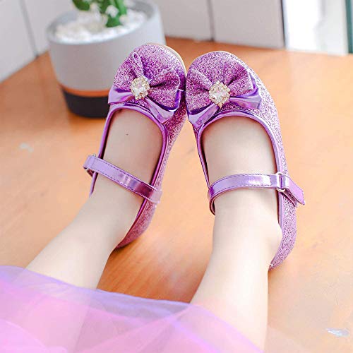 Purple glitter princess shoes