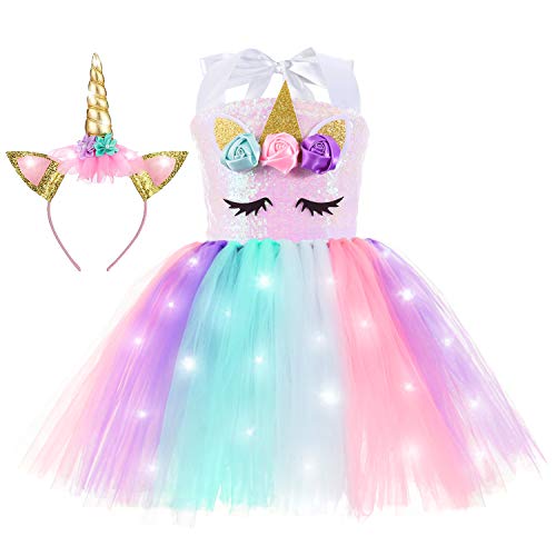 Purple Led light unicorn dress