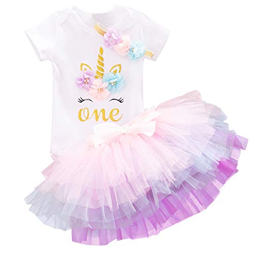 Purple unicorn baby tutu dress