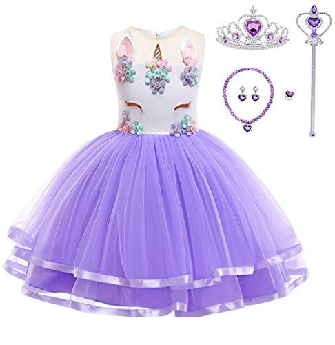 Purple unicorn tutu dress