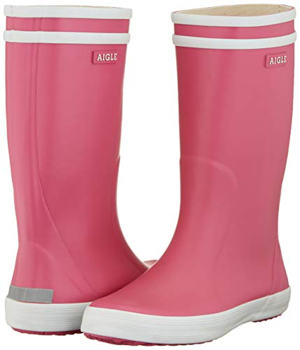 Pink rain boots for a girly fall look, designed by Aigle