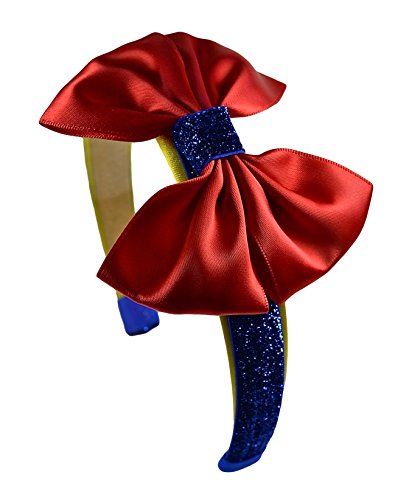 Red bow in a Snow White headband