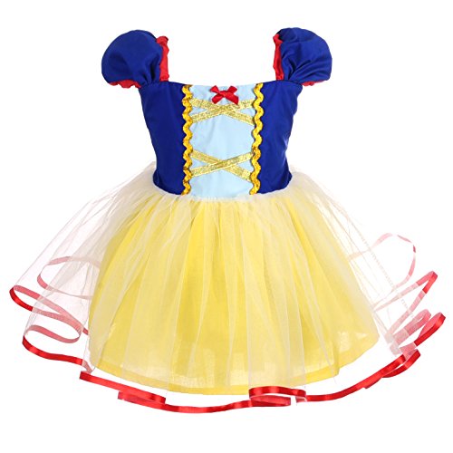 Snow White dress with tutu from 12 months to 5 years, perfect for Birthday parties