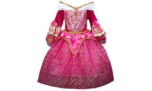 The fushia princess Sleeping Beauty princess girl costum dress