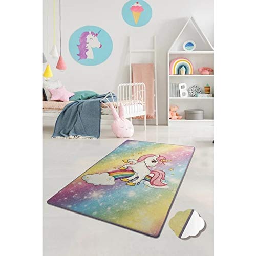 Unicorn large rug for a girl bedroom